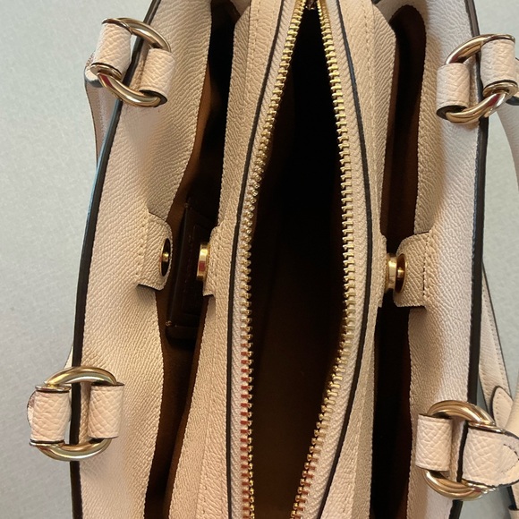 COACH Pebbled Leather Mini Satchel in off white/ cream - Picture 8 of 10